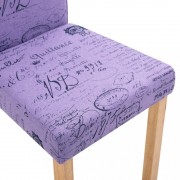 vidaXL Jídelní židle 6 ks fialové textil
