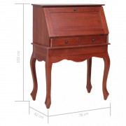 vidaXL Sekretář hnědý 78 x 42 x 103 cm masivní mahagonové dřevo