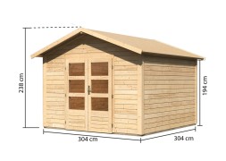 Dřevěný zahradní domek 304x304 cm Dekorhome