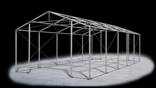 Skladový stan 5x10x2,5m střecha PVC 560g/m2 boky PVC 500g/m2 konstrukce ZIMA PLUS