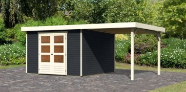 Dřevěný zahradní domek ASKOLA 6 s přístavkem 240 Dekorhome