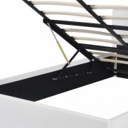 vidaXL Rám postele s úložným prostorem bílý umělá kůže 140 x 200 cm