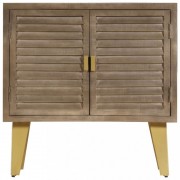 vidaXL Příborník 80 x 35 x 80 cm masivní mangovníkové dřevo a litina