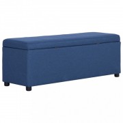 vidaXL Lavice s úložným prostorem 116 cm modrá polyester