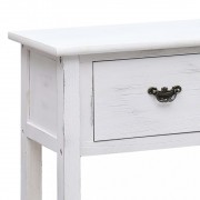 vidaXL Příborník bílý s patinou 115 x 30 x 76 cm dřevo
