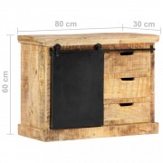 vidaXL Příborník 80 x 30 x 60 cm masivní mangovníkové dřevo