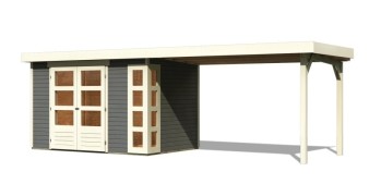 Dřevěný zahradní domek KERKO 4 s přístavkem 280 Dekorhome