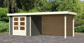 Dřevěný zahradní domek ASKOLA 3 s přístavkem 280 Dekorhome