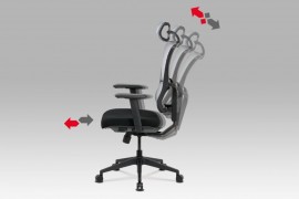 Kancelářská židle KA-M04 WT černá/ bílá Autronic