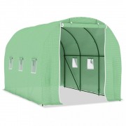 vidaXL Skleník s ocelovou konstrukcí 6,86 m² 3,43 x 2 x 2 m