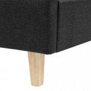 vidaXL Postel s matrací z paměťové pěny tmavě šedá textil 140x200 cm