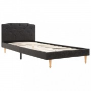 vidaXL Rám postele černý textil 90 x 200 cm