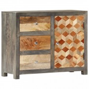vidaXL Odkládací skříňka šedá 75 x 30 x 60 cm masivní mangovník