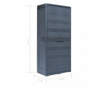 vidaXL Zahradní úložná skříň XL 78 x 46 x 175 cm plastová