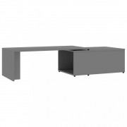 vidaXL Konferenční stolek šedý vysoký lesk 150x50x35 cm dřevotříska