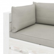 vidaXL 4místná zahradní pohovka z palet s taupe poduškami dřevo