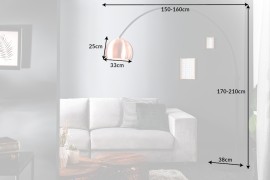 Stojací lampa BANGUI 170 - 210 cm Dekorhome