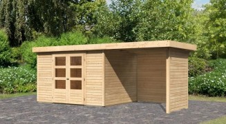Dřevěný zahradní domek ASKOLA 5 s přístavkem 240 Dekorhome