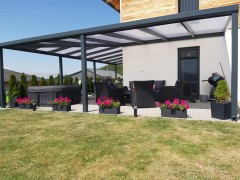 Hliníková pergola rohová POLLARD s polykarbonátem