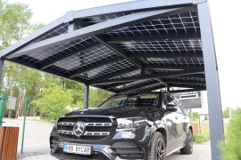 Hliníkový solární přístřešek SOLAR ENERGO s FVE - ostrovní