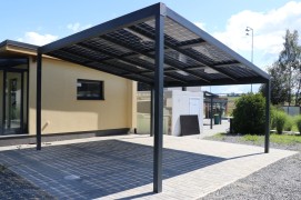 Hliníkový solární přístřešek SOLAR ENERGO2 s FVE - napojeno