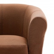 vidaXL Křeslo hnědé textil