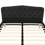 vidaXL Postel s matrací z paměťové pěny tmavě šedá textil 140x200 cm