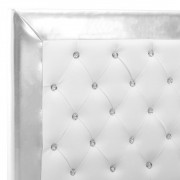 vidaXL Rám postele bílý umělá kůže 100 x 200 cm