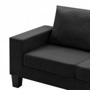 vidaXL 2místná pohovka černá textil