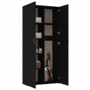 vidaXL Úložná skříň černá 80 x 35,5 x 180 cm dřevotříska