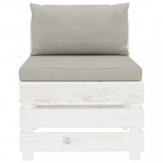 vidaXL 4místná zahradní pohovka z palet s taupe poduškami dřevo