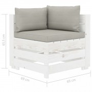 vidaXL 4místná zahradní pohovka z palet s taupe poduškami dřevo