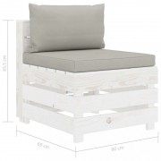 vidaXL 4místná zahradní pohovka z palet s taupe poduškami dřevo