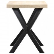 vidaXL Jídelní stůl bílý 120 x 60 x 75 cm masivní mangovníkové dřevo