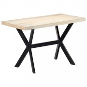 vidaXL Jídelní stůl bílý 120 x 60 x 75 cm masivní mangovníkové dřevo