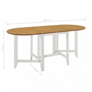 vidaXL Rozkládací jídelní stůl bílý (75–180) x 75 x 74 cm MDF