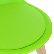 vidaXL Jídelní židle 4 ks zelené plast