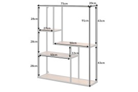 Nástěnný regál ATALANTA 90 cm Dekorhome