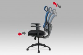 Kancelářská židle KA-M04 BLUE černá / modrá Autronic