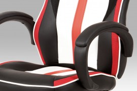 Kancelářská židle KA-V505 RED červená / černá / bílá Autronic
