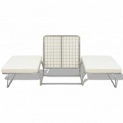 vidaXL Skládací postel s matrací bílá ocel 70 x 200 cm
