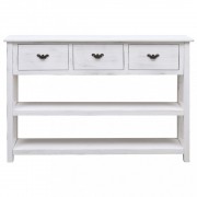 vidaXL Příborník bílý s patinou 115 x 30 x 76 cm dřevo