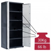 vidaXL Zahradní úložná skříň XL 78 x 46 x 175 cm plastová
