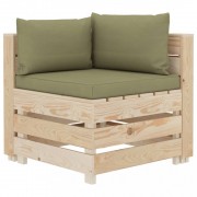 vidaXL 6dílná zahradní sedací souprava z palet + béžové podušky dřevo