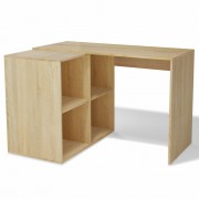vidaXL Psací stůl s knihovnou, dub, 117x92x75,5 cm