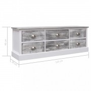 vidaXL TV stolek šedý 115 x 30 x 40 cm dřevo
