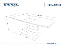 Rozkládací jídelní stůl LEONARDO