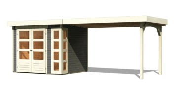 Dřevěný zahradní domek KERKO 3 s přístavkem 280 Dekorhome