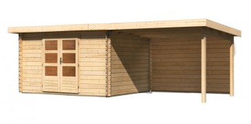Dřevěný zahradní domek BASTRUP 7 s přístavkem Dekorhome
