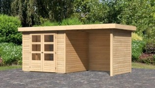Dřevěný zahradní domek ASKOLA 3 s přístavkem 240 Dekorhome